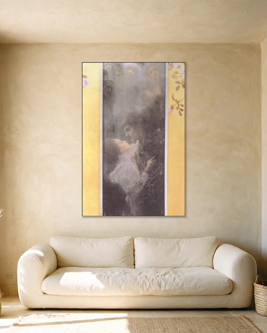 Liefde in een aluminium frame aan dezelfde muur