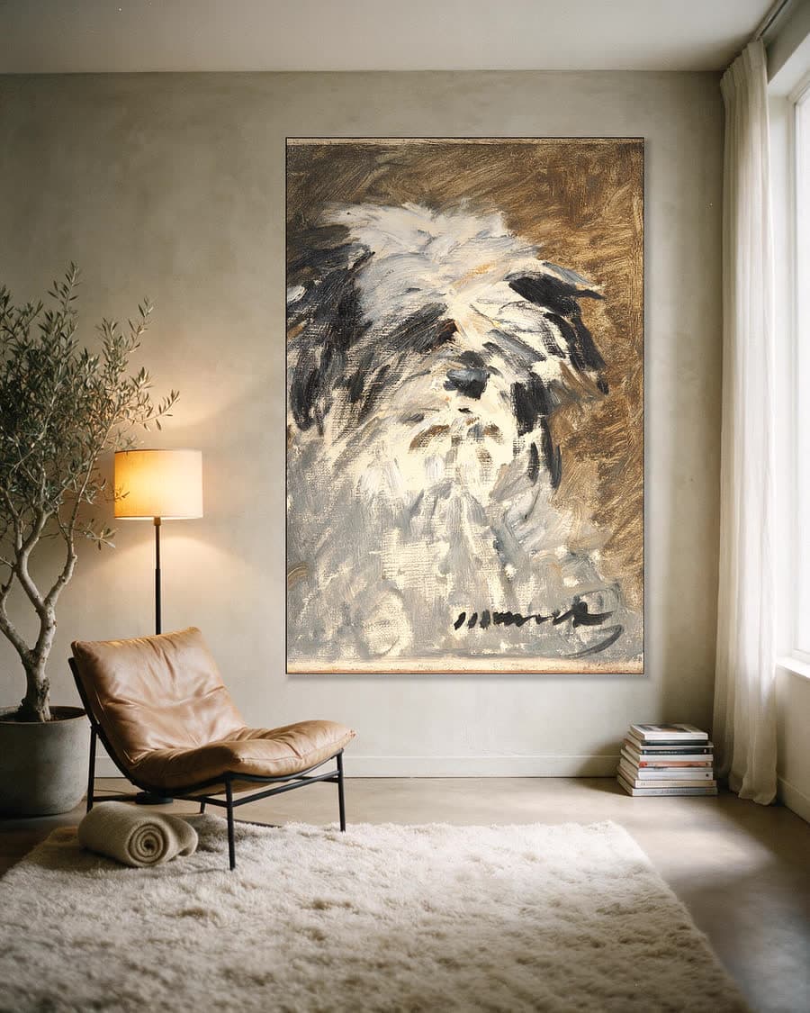 Minnay in een aluminium frame aan dezelfde muur