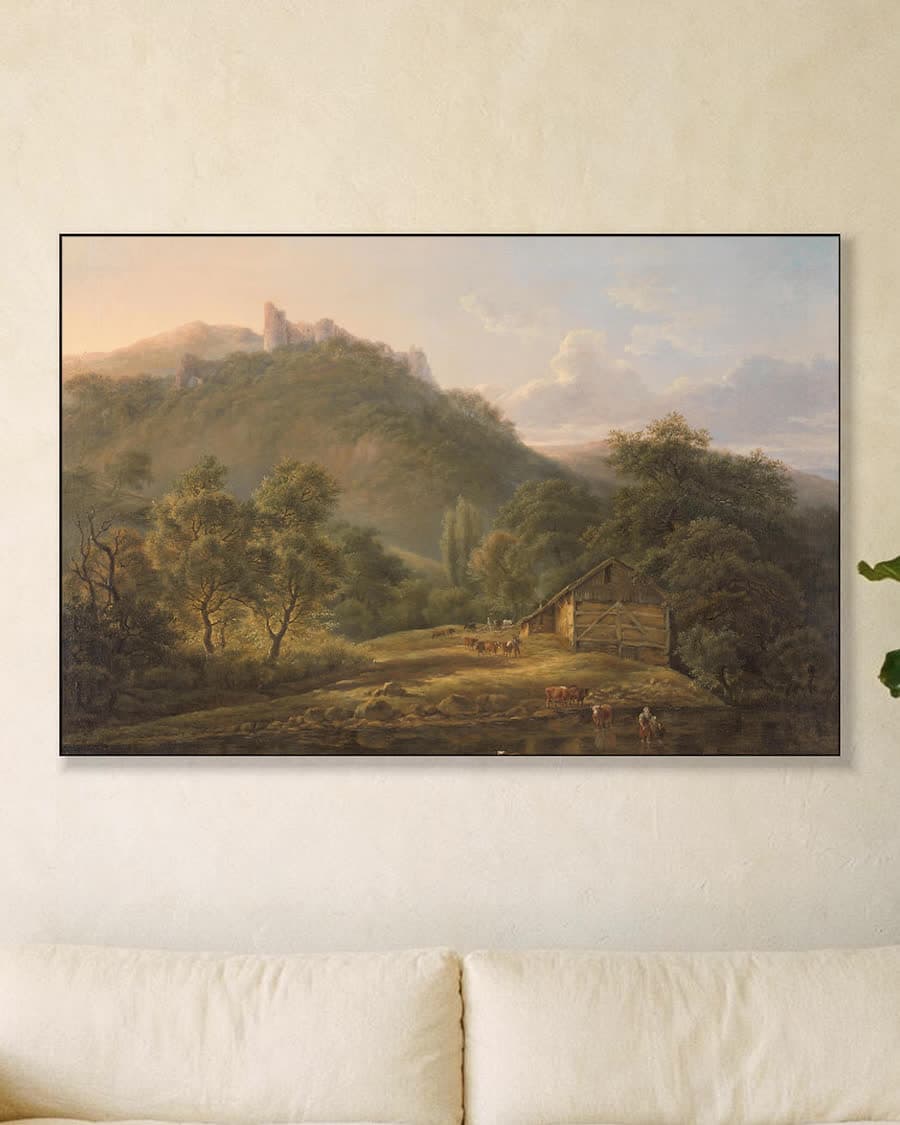 Aan de Samber in een aluminium frame aan dezelfde muur