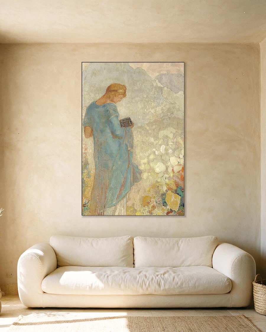 Pandora in een aluminium frame aan dezelfde muur