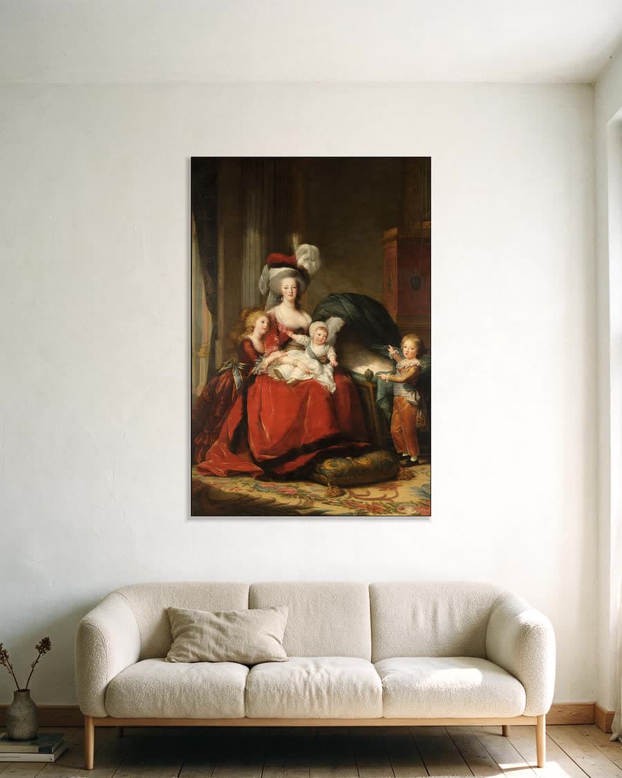 Vrede brengt overvloed terug in een aluminium frame aan dezelfde muur