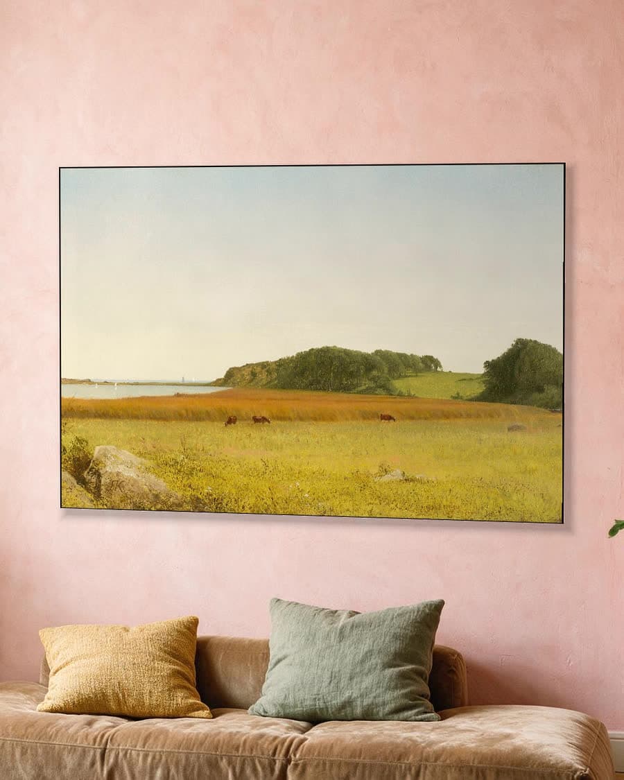 Almy's Pond bij Newport in een aluminium frame aan dezelfde muur
