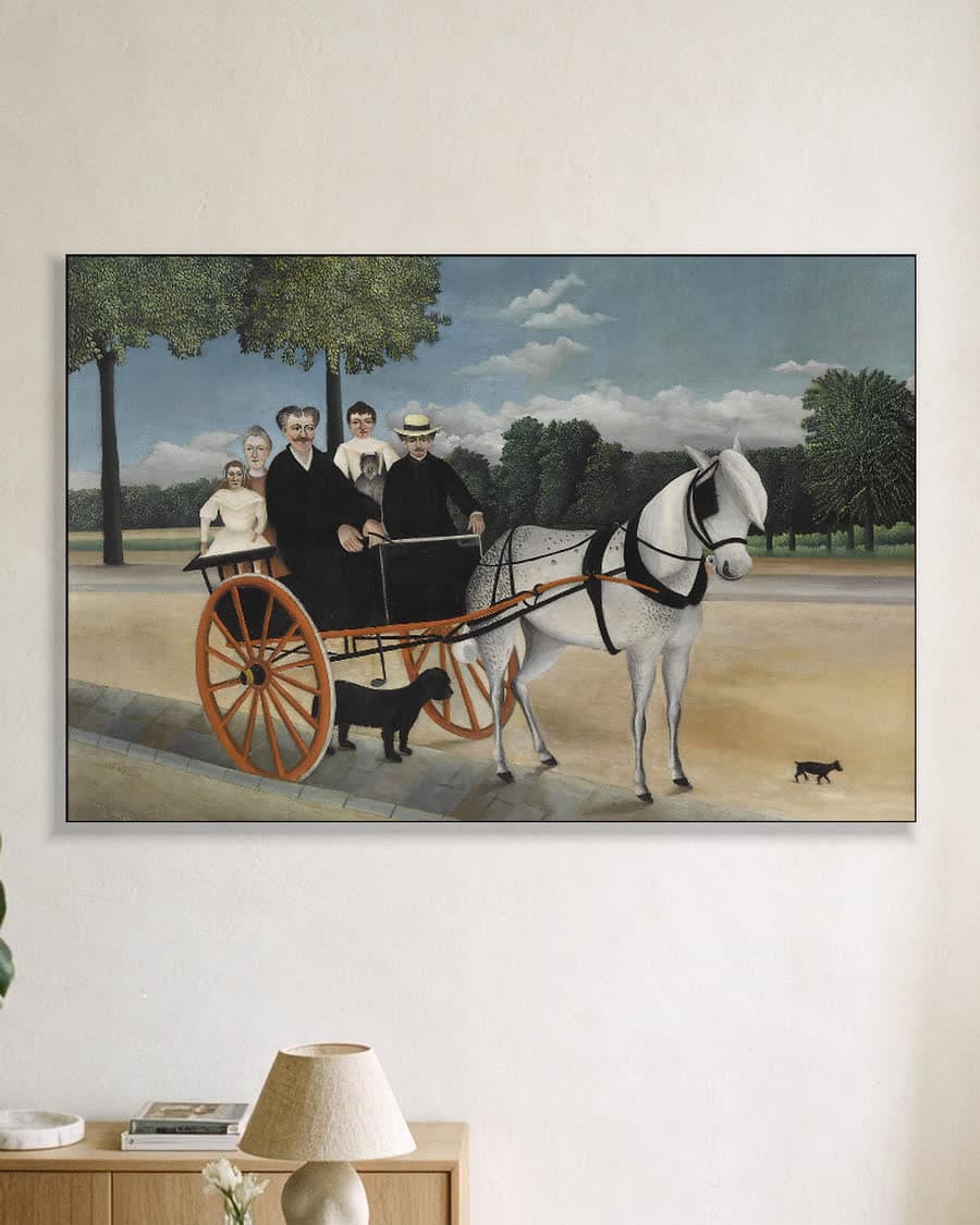 De Kar van Vader Junier in een aluminium frame aan dezelfde muur