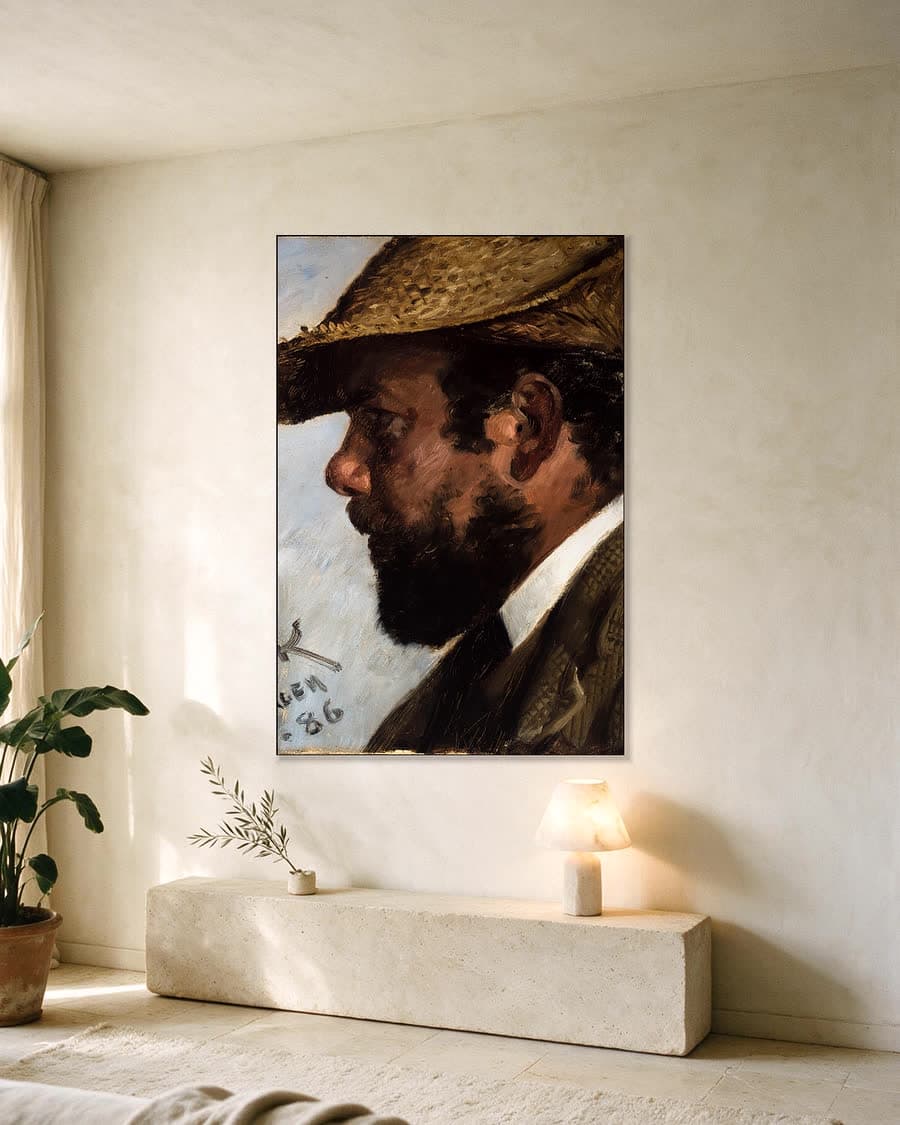 Adrian Stokes in een aluminium frame aan dezelfde muur