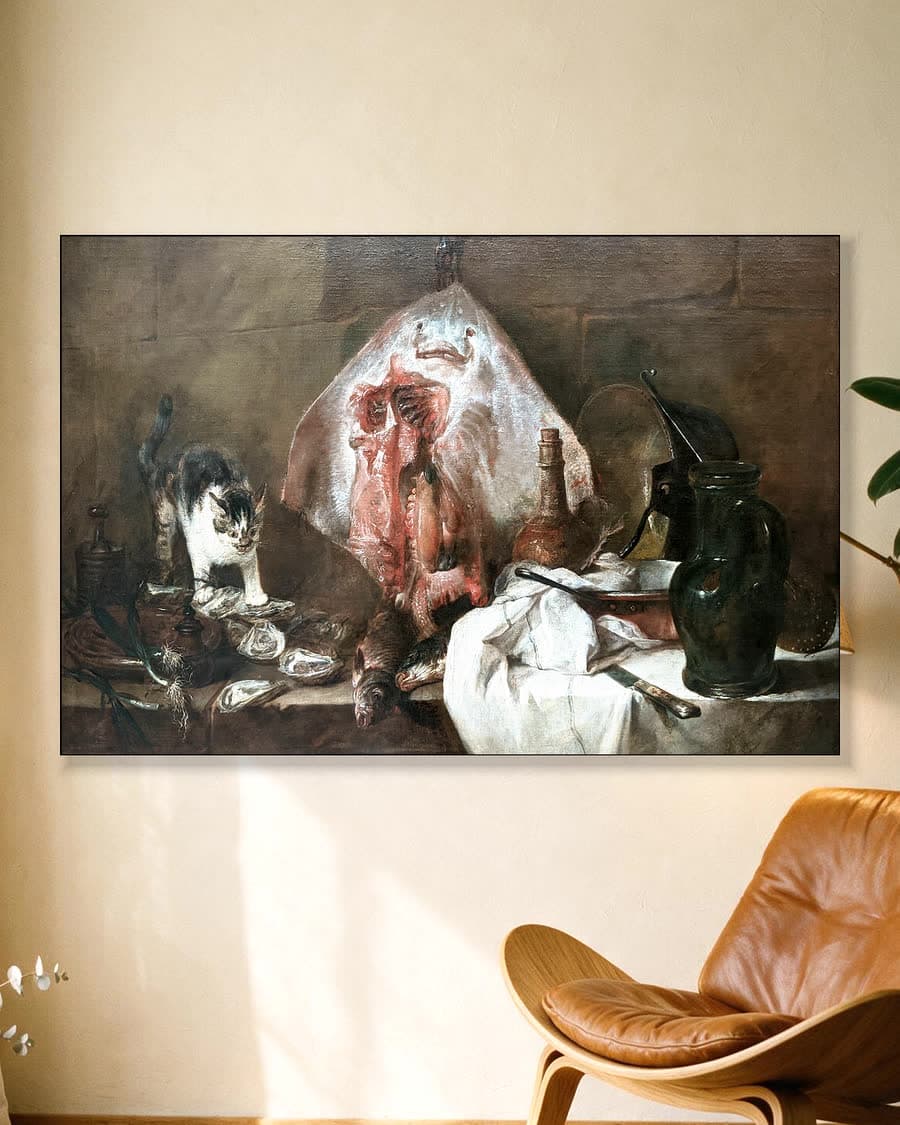 De Rog in een aluminium frame aan dezelfde muur