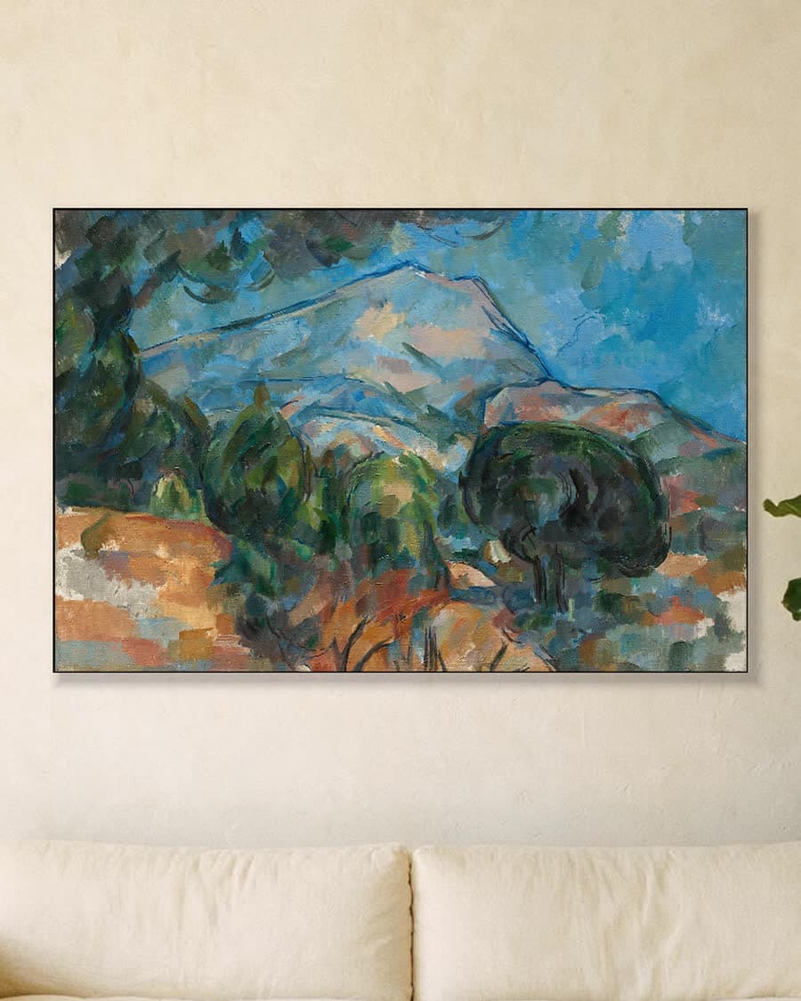 De Sainte-Victoire in een aluminium frame aan dezelfde muur