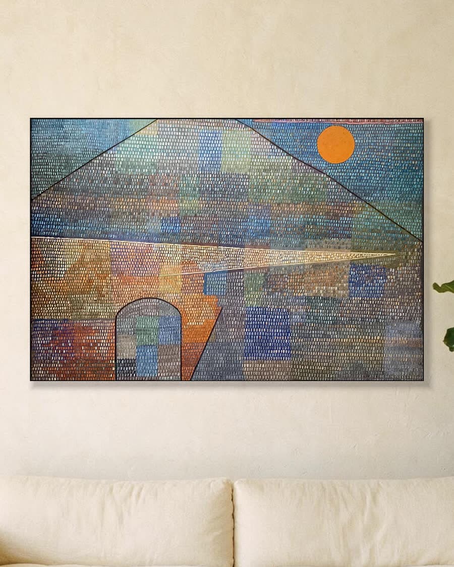 Ad Parnassum in een aluminium frame aan dezelfde muur