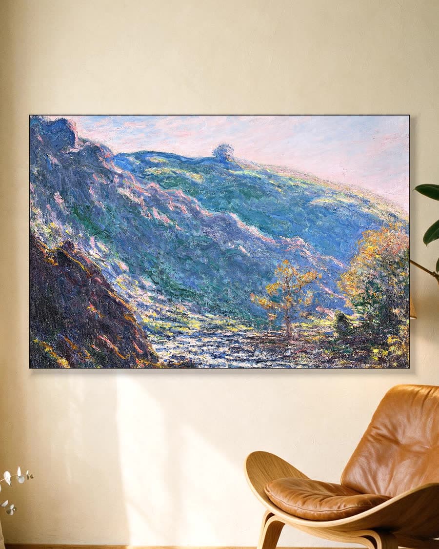 Zon op de Petite Creuse in een aluminium frame aan dezelfde muur