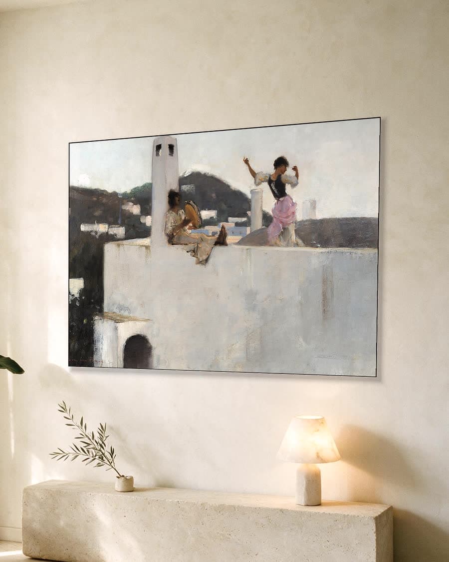 Capri (ca. 1878) in een aluminium frame aan dezelfde muur