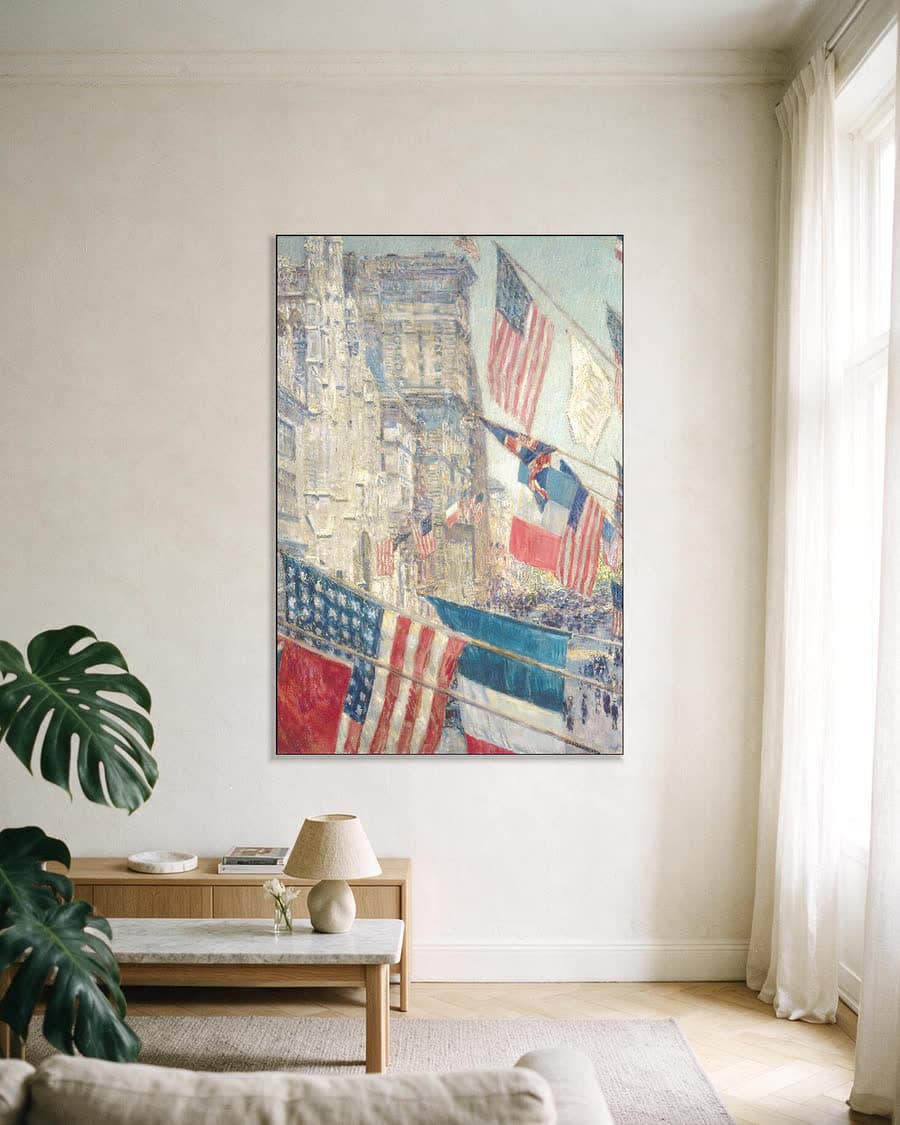 Allies Day, mei 1917 in een aluminium frame aan dezelfde muur