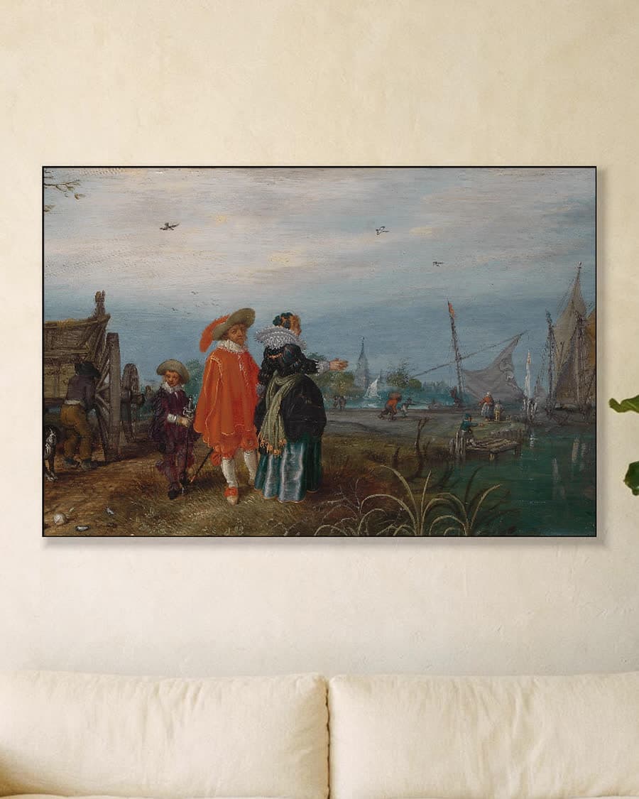 De vier jaargetijden in een aluminium frame aan dezelfde muur