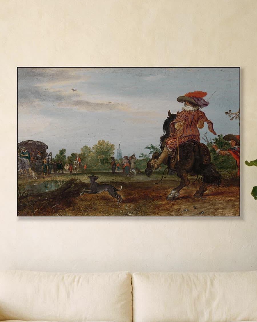 Zomergroet in een aluminium frame aan dezelfde muur