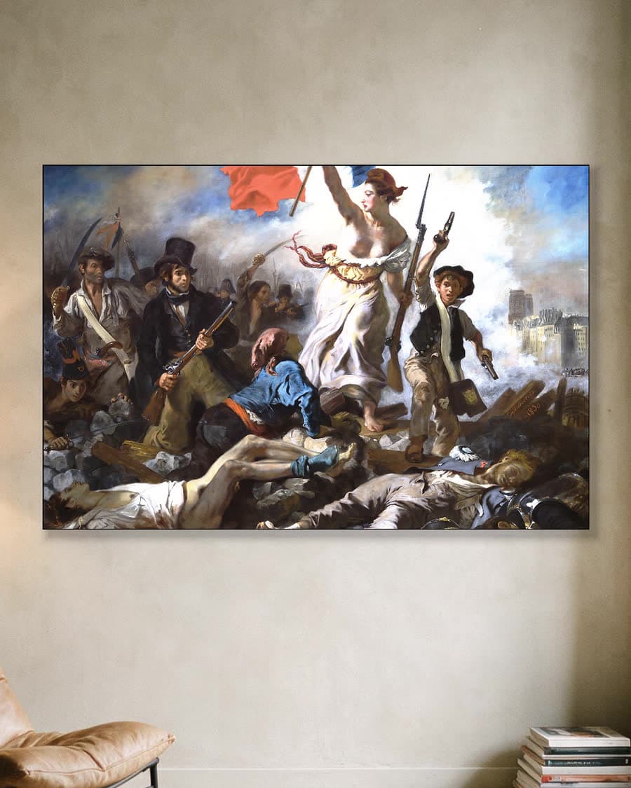 Vrouwen van Algiers in hun vertrek in een aluminium frame aan dezelfde muur