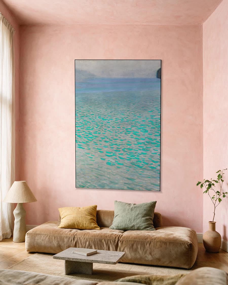 Attersee in een aluminium frame aan dezelfde muur