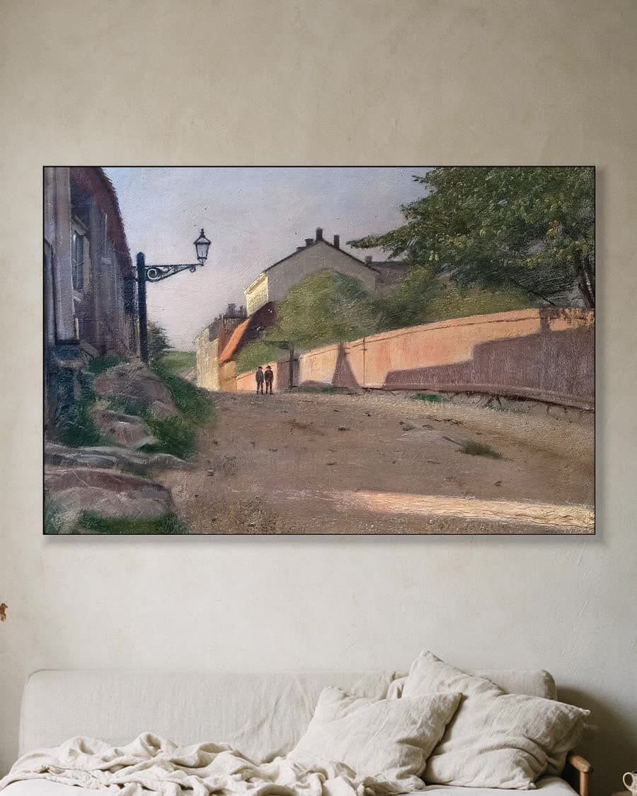 Döbelnsgatan in een aluminium frame aan dezelfde muur