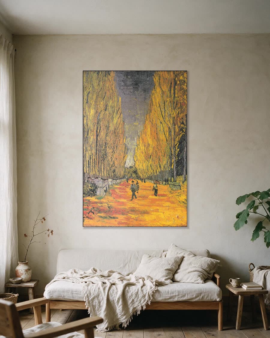Les Alyscamps in een aluminium frame aan dezelfde muur