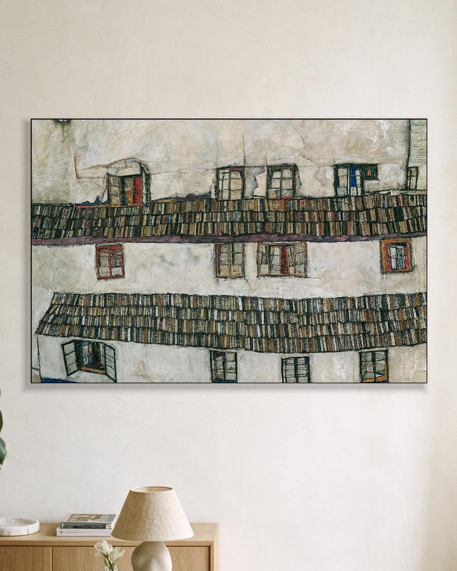Huismuur (raamwand) in een aluminium frame aan dezelfde muur