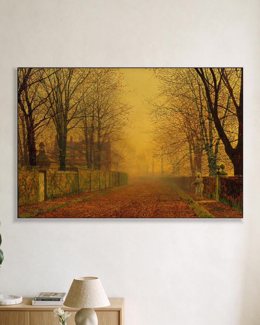 Avondgloed in een aluminium frame aan dezelfde muur
