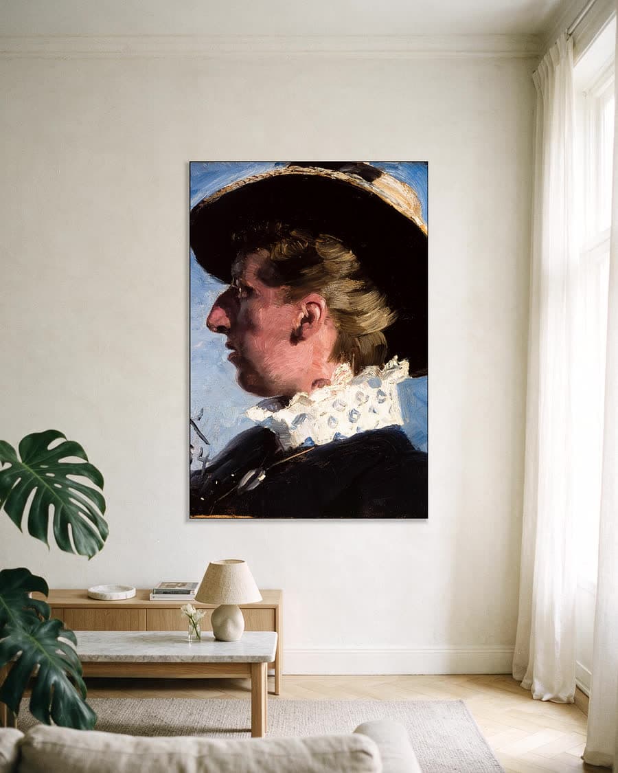 Anna Palm in een aluminium frame aan dezelfde muur