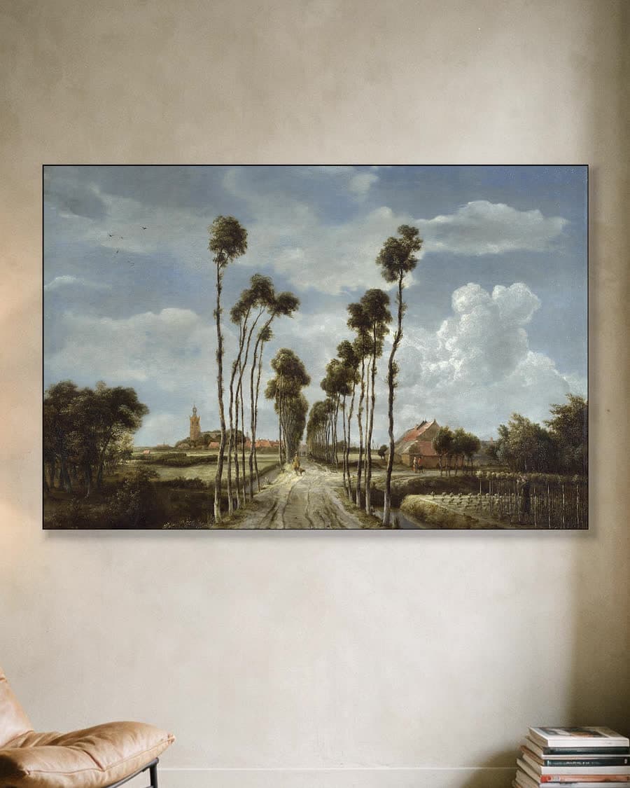 Het laantje van Middelharnis in een aluminium frame aan dezelfde muur