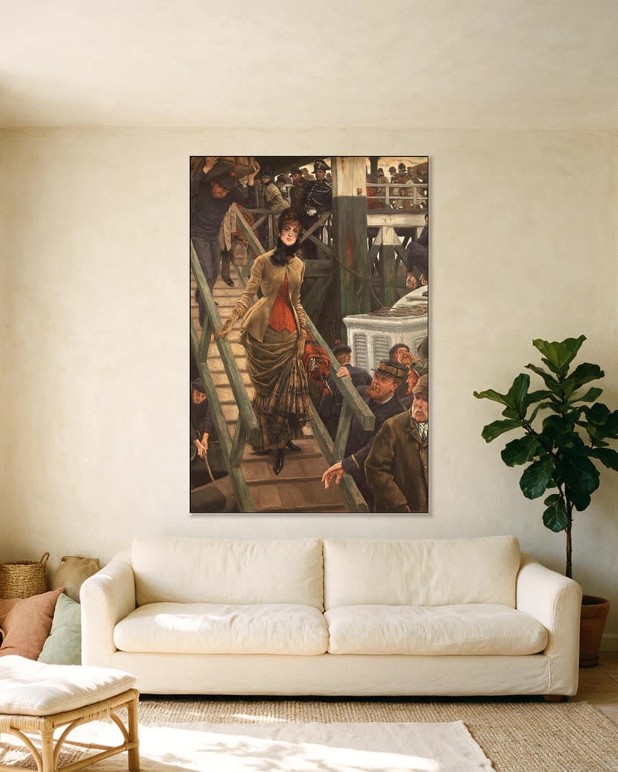 Inscheping te Calais in een aluminium frame aan dezelfde muur