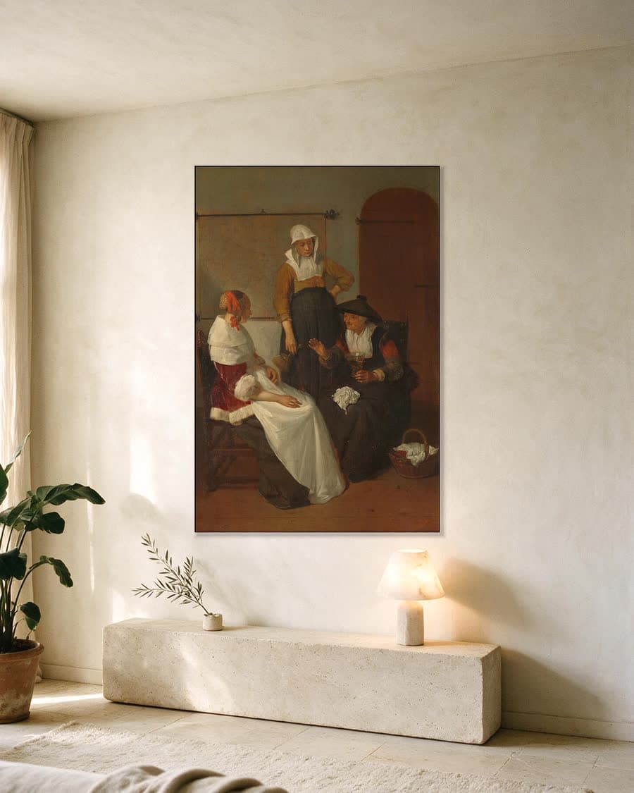 Een vertrouwelijk gesprek in een aluminium frame aan dezelfde muur