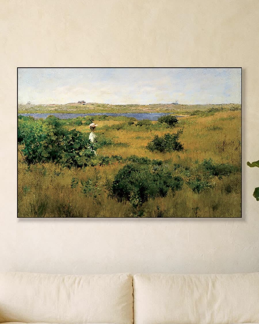 Zomer in de Shinnecock Hills in een aluminium frame aan dezelfde muur