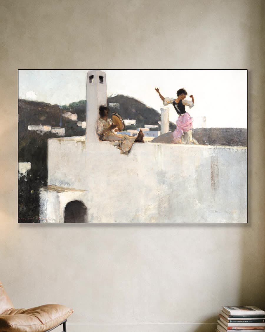 Capri (ca. 1878) in een aluminium frame aan dezelfde muur