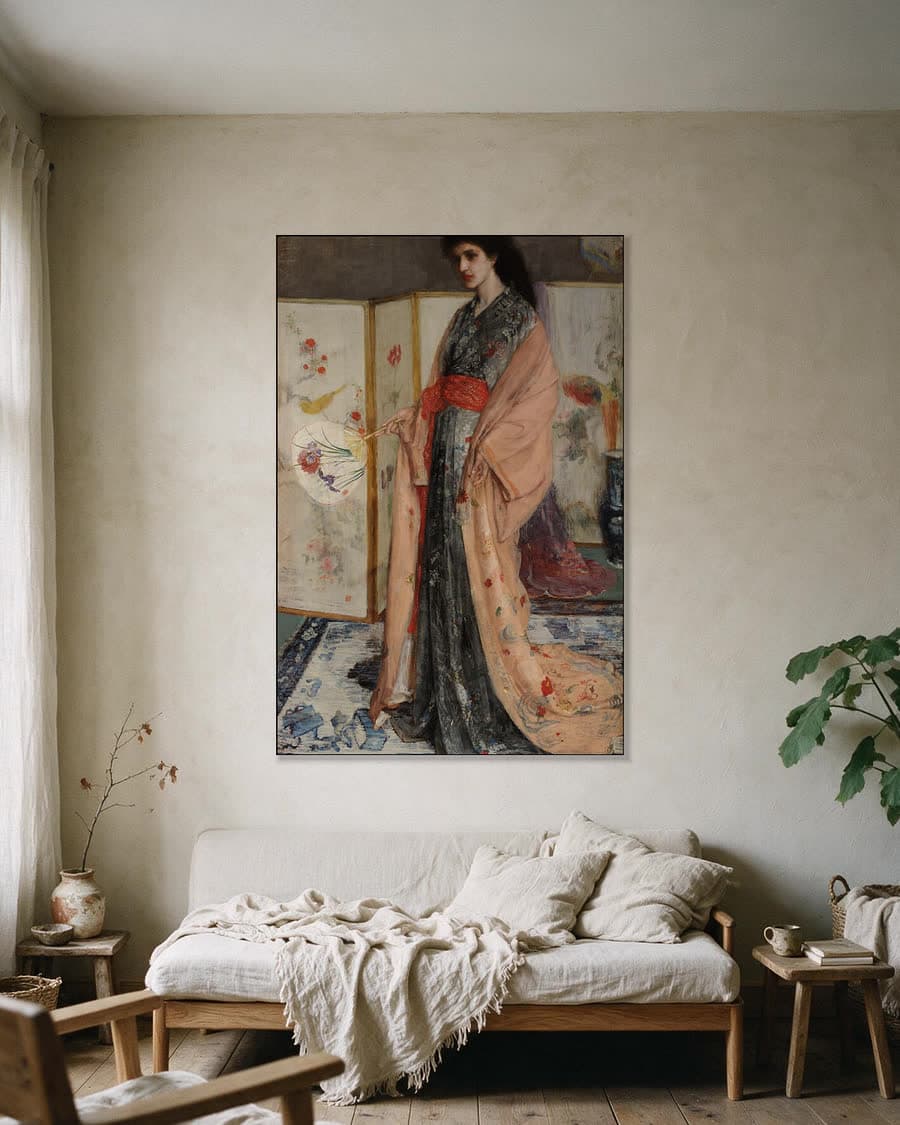 Rose and Silver: The Princess from the Land of Porcelain in een aluminium frame aan dezelfde muur