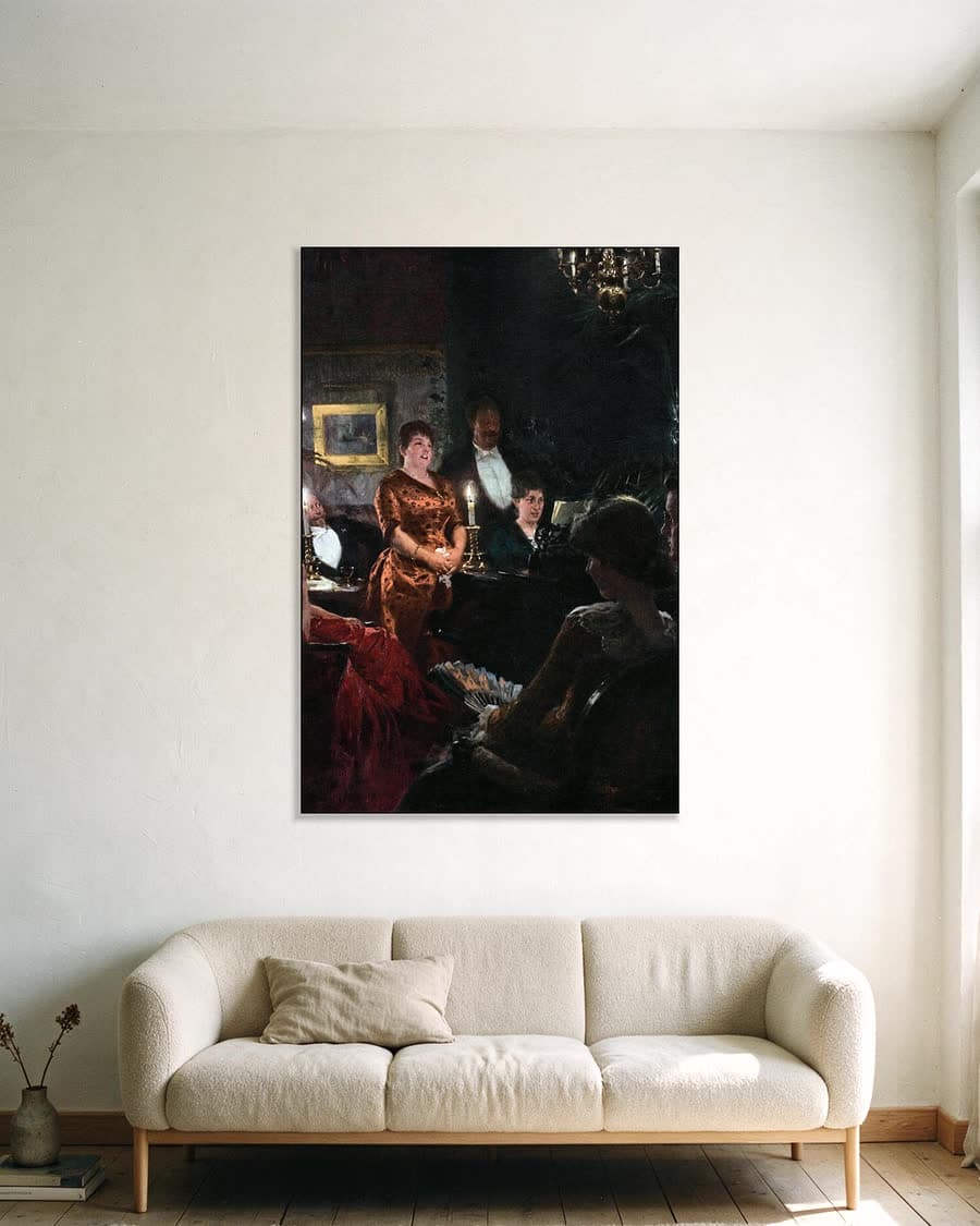 Een duet in een aluminium frame aan dezelfde muur