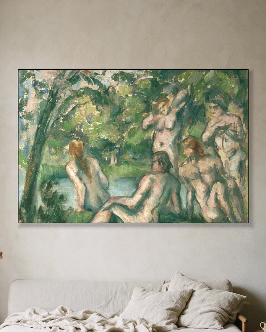 Baadsters in een aluminium frame aan dezelfde muur