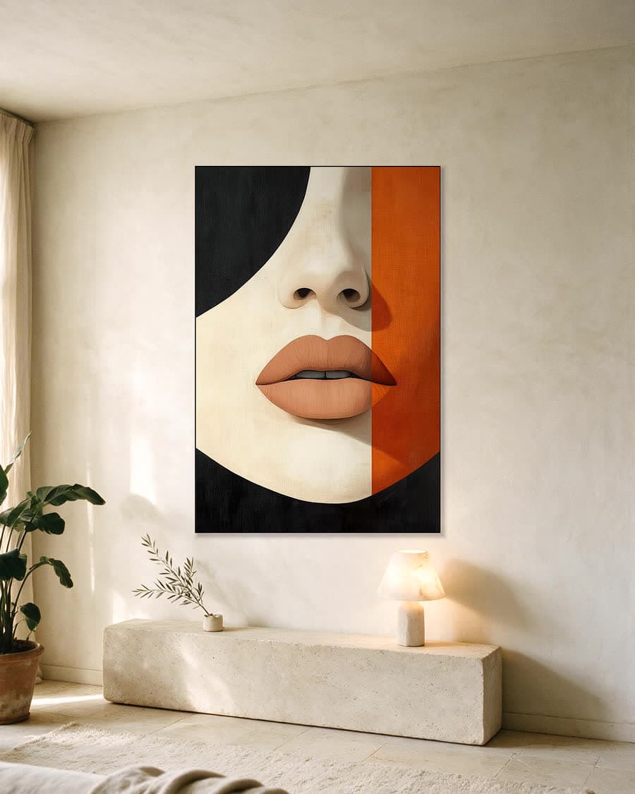 Halve lijn in een aluminium frame aan dezelfde muur