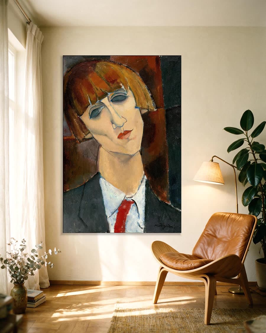 Madame Kisling in een aluminium frame aan dezelfde muur