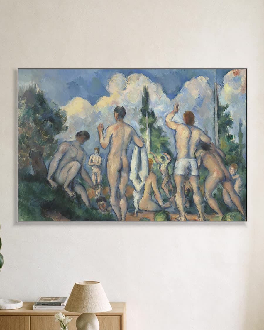 Baders in een aluminium frame aan dezelfde muur