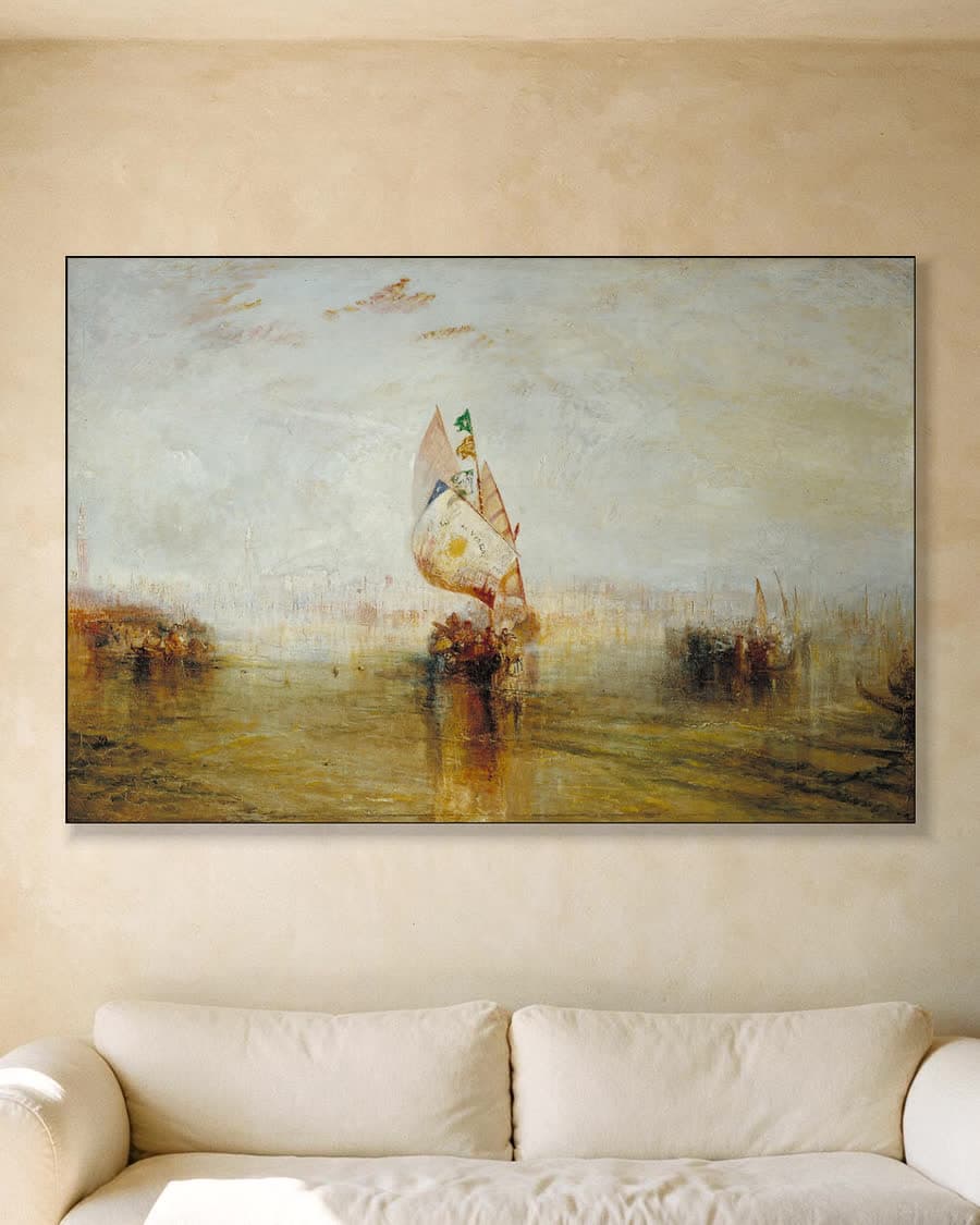 De zon van Venetië vaart uit in een aluminium frame aan dezelfde muur
