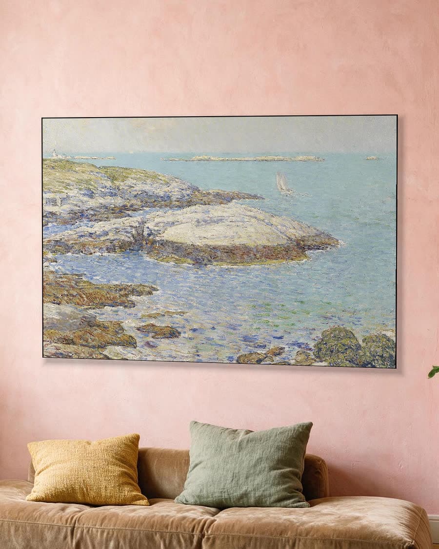 Isles of Shoals in een aluminium frame aan dezelfde muur