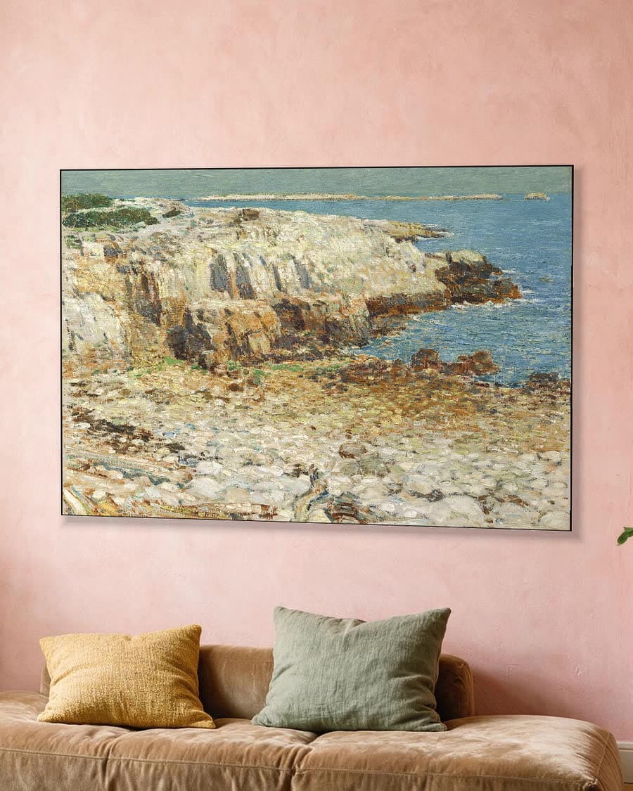 Noordoostelijke landtong in een aluminium frame aan dezelfde muur