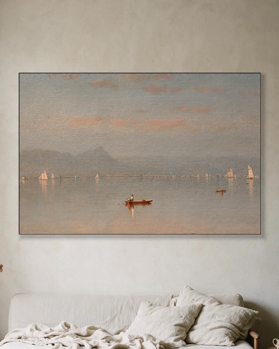 Haverstraw Bay in een aluminium frame aan dezelfde muur