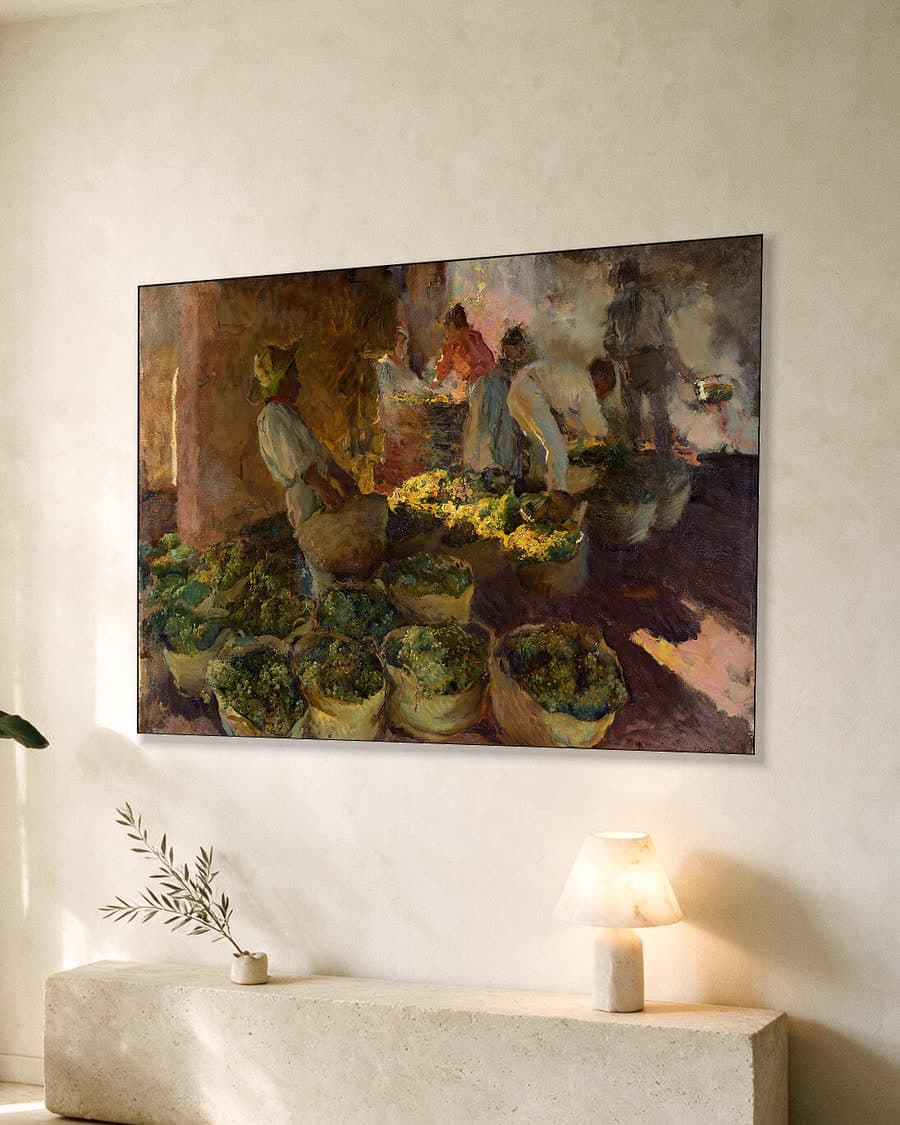 Het drogen van rozijnen in een aluminium frame aan dezelfde muur