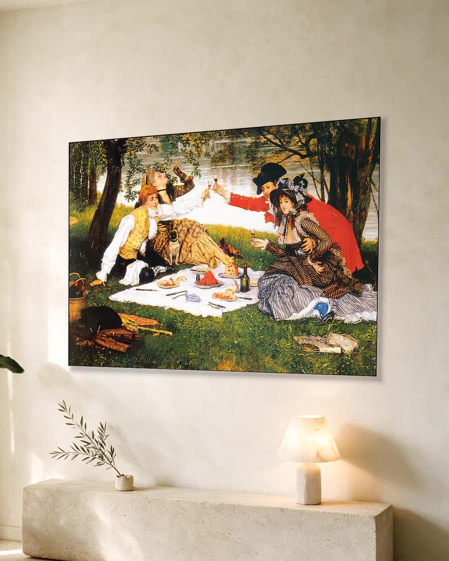 Het uitje met zijn vieren in een aluminium frame aan dezelfde muur