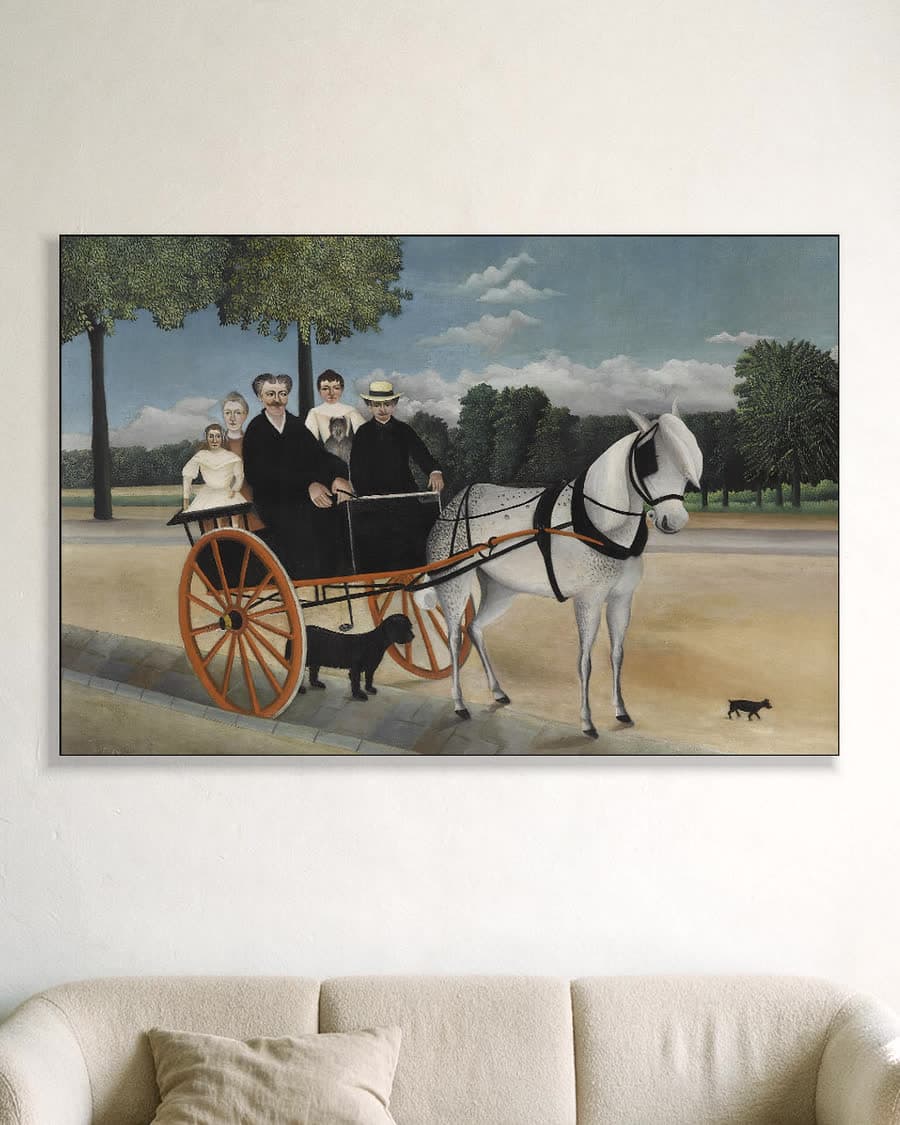 De Kar van Vader Junier in een aluminium frame aan dezelfde muur
