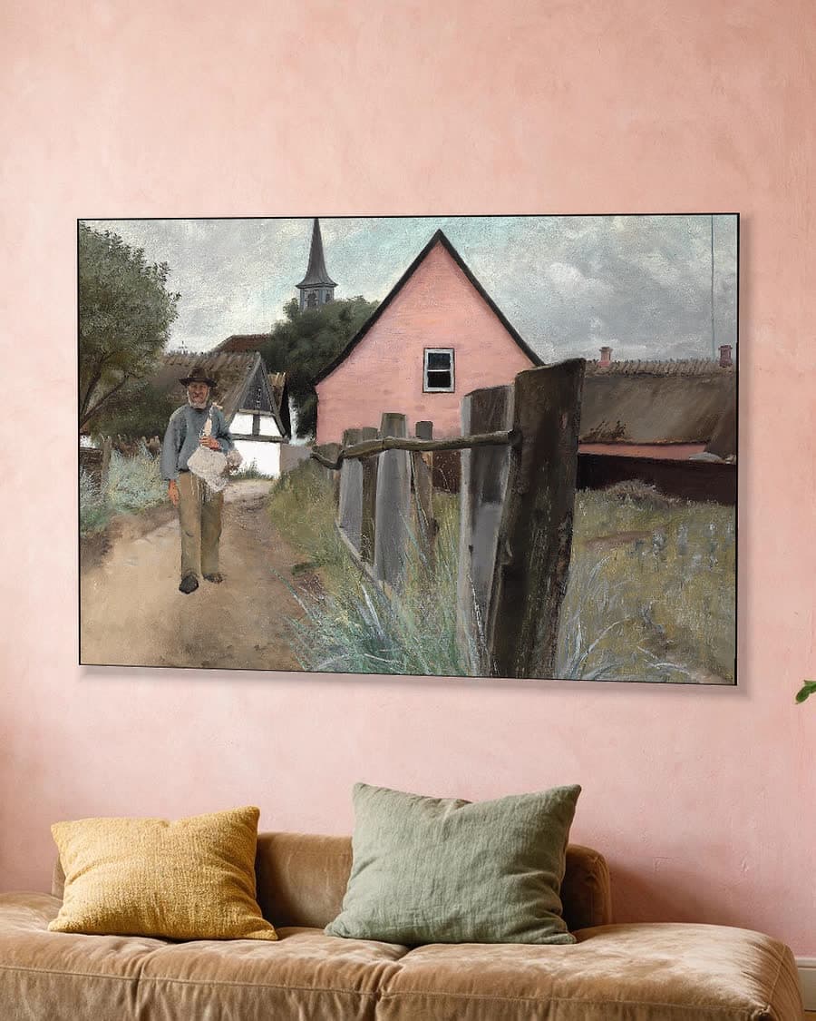 Het loodsenpad bij Hornbæk in een aluminium frame aan dezelfde muur