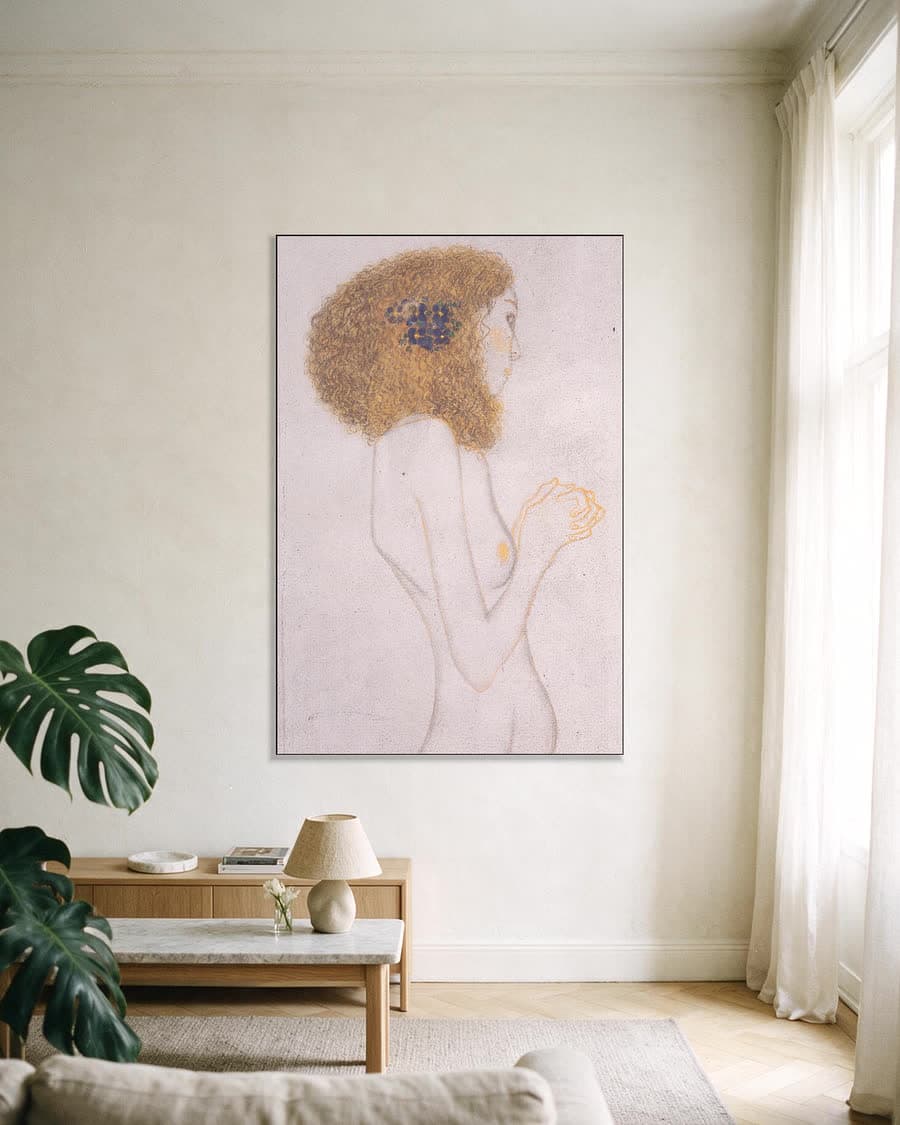 Het Lijden van de Zwakke Mensheid in een aluminium frame aan dezelfde muur