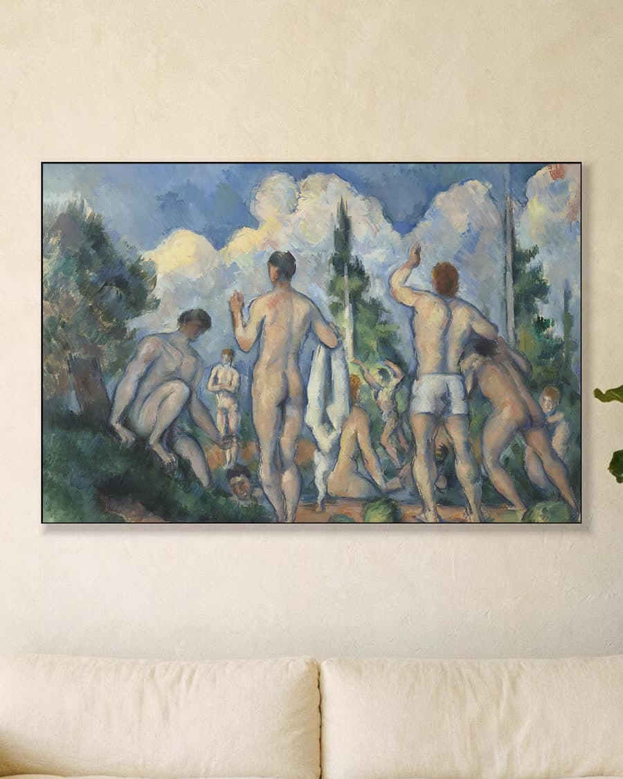 Baders in een aluminium frame aan dezelfde muur