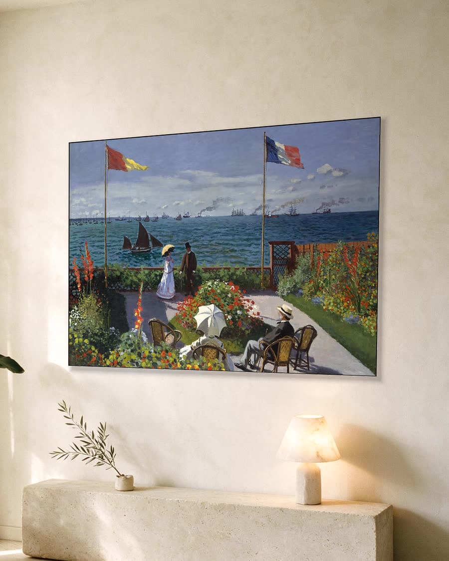 Tuin in Sainte-Adresse in een aluminium frame aan dezelfde muur