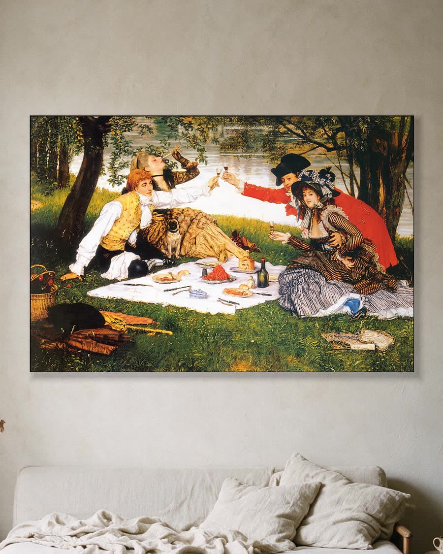 Het uitje met zijn vieren in een aluminium frame aan dezelfde muur