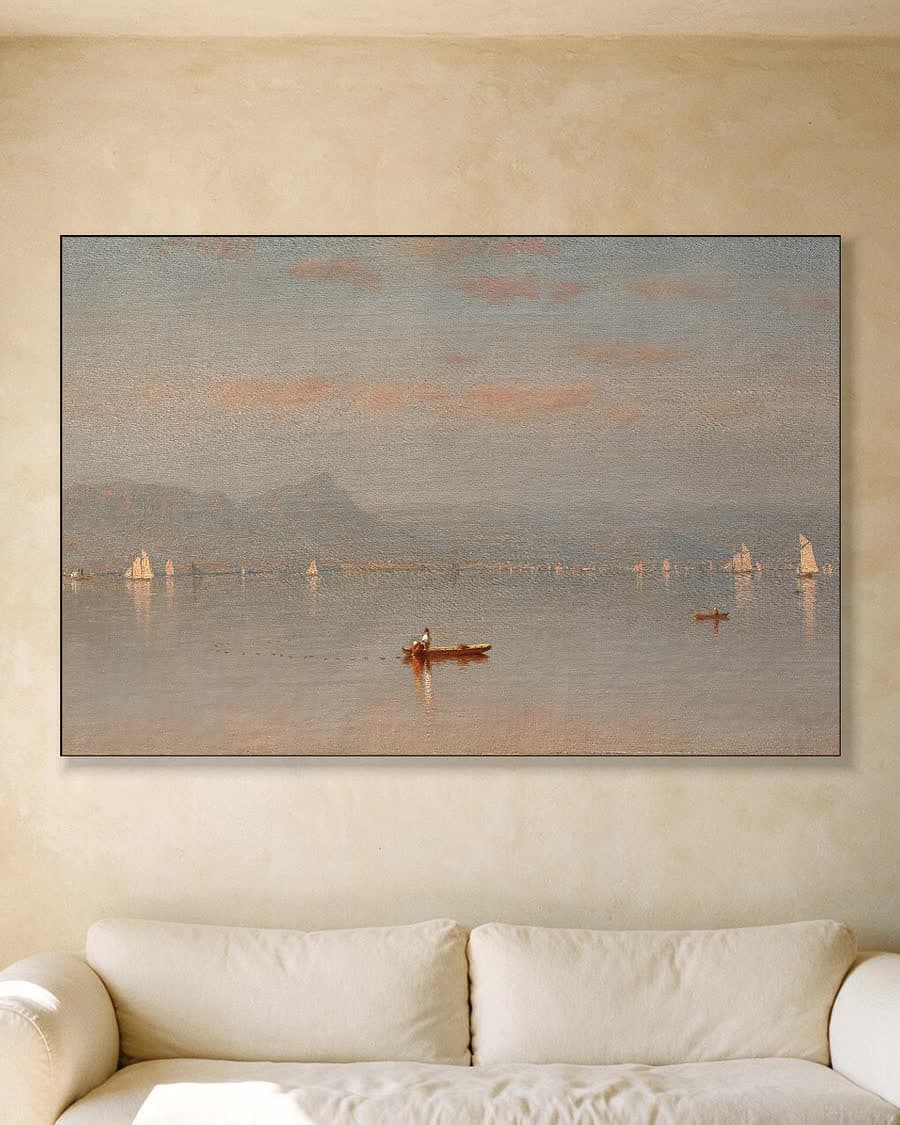 Haverstraw Bay in een aluminium frame aan dezelfde muur