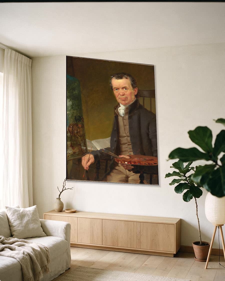 Het Vredige Koninkrijk met Quakers en Banieren in een aluminium frame aan dezelfde muur
