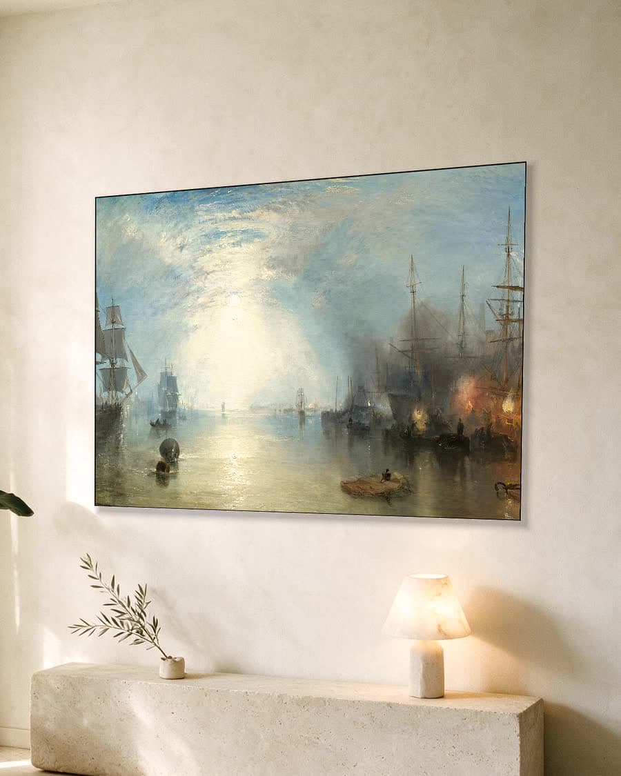 Kolenlossers bij maanlicht in een aluminium frame aan dezelfde muur