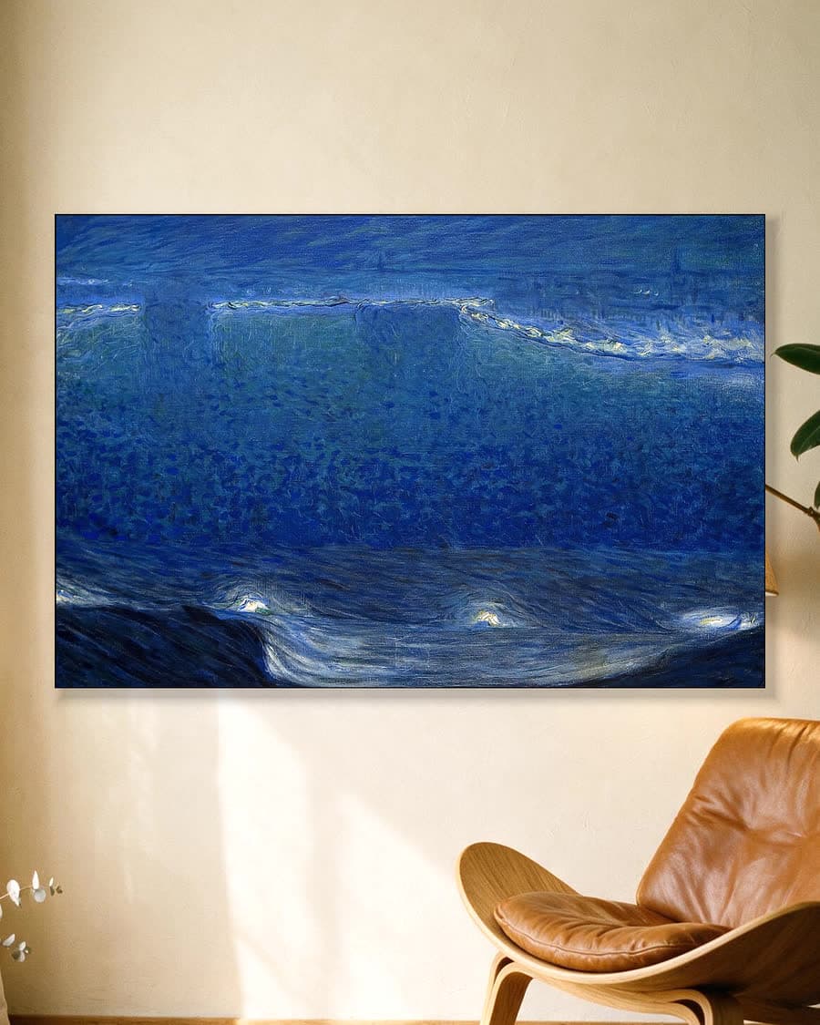 Nocturne in een aluminium frame aan dezelfde muur
